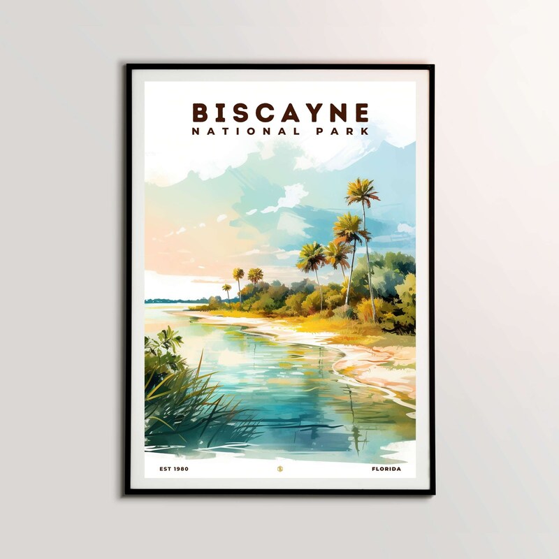 Biscayne National Park Poster, Travel Art, Office Poster, Home Decor | S8